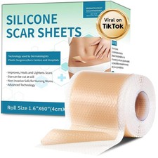 Silicone Scar Sheets, Silicone Scar Tape 1.6 x 60 Roll-1.5M , Silicone Scar Str