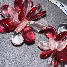 Vintage Large Acrylic Pink Shoe Accessories