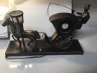 United Metal Goods Horse Carriage Clock & Lamp Vintage RARE LIGHT & CLOCK WORK — photo 2