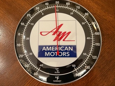 AMERICAN MOTORS 12'' Indoor Thermometer Sign Glass Cover