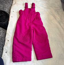 WonderKids Girls Pink Insulated Ski Snow Bib ...