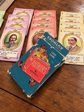 Vintage 1935 Russell Authors Card Game 40 Cards Original Box Literary Authors