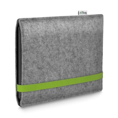 Filztasche LEON für PocketBook Basic Lux 3 - hellgrau/lime (ebook Reader tasc...
