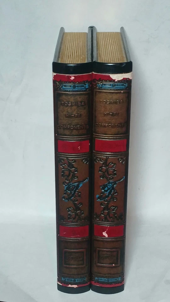 RARO! Encendedor de escritorio apilado vintage IM Corona TOSHIBA HI-FI publicidad 2 libros Foto 4 de 4