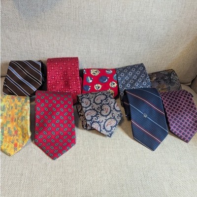 10 Pcs Neckties Lot Mix Wear w/ Dior, Tommy Etc