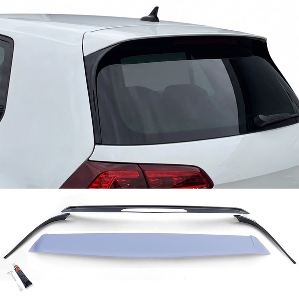 Dach Sport Heckspoiler Set Schwarz Glanz Passt FüR VW Golf 7 2012-2017 Auch GTI-image