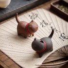 One Set Cute Kitten Tea Pet Purple Sand Handcrafted for Kung Fu Tea Set Acessori