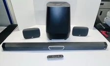 Polk MagniFi MAX SR 5.1 Soundbar w/ Sub Remote & Surround Speakers Works Great