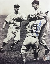 Johnny Podres 1955 Brooklyn Dodgers World Series Signed 8X10 Photo Beckett BAC