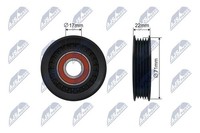 NTY Spannrolle, Keilrippenriemen RNK-FR-057 FüR Ford