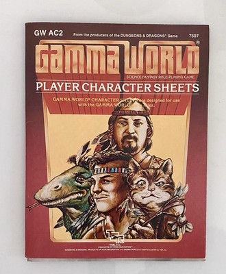 Gamma World GWA2 Player Character Sheets