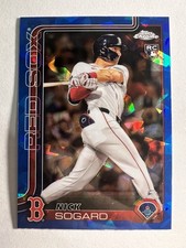 2025 Topps Chrome Sapphire Nick Sogard 123 Base Rookie Red Sox