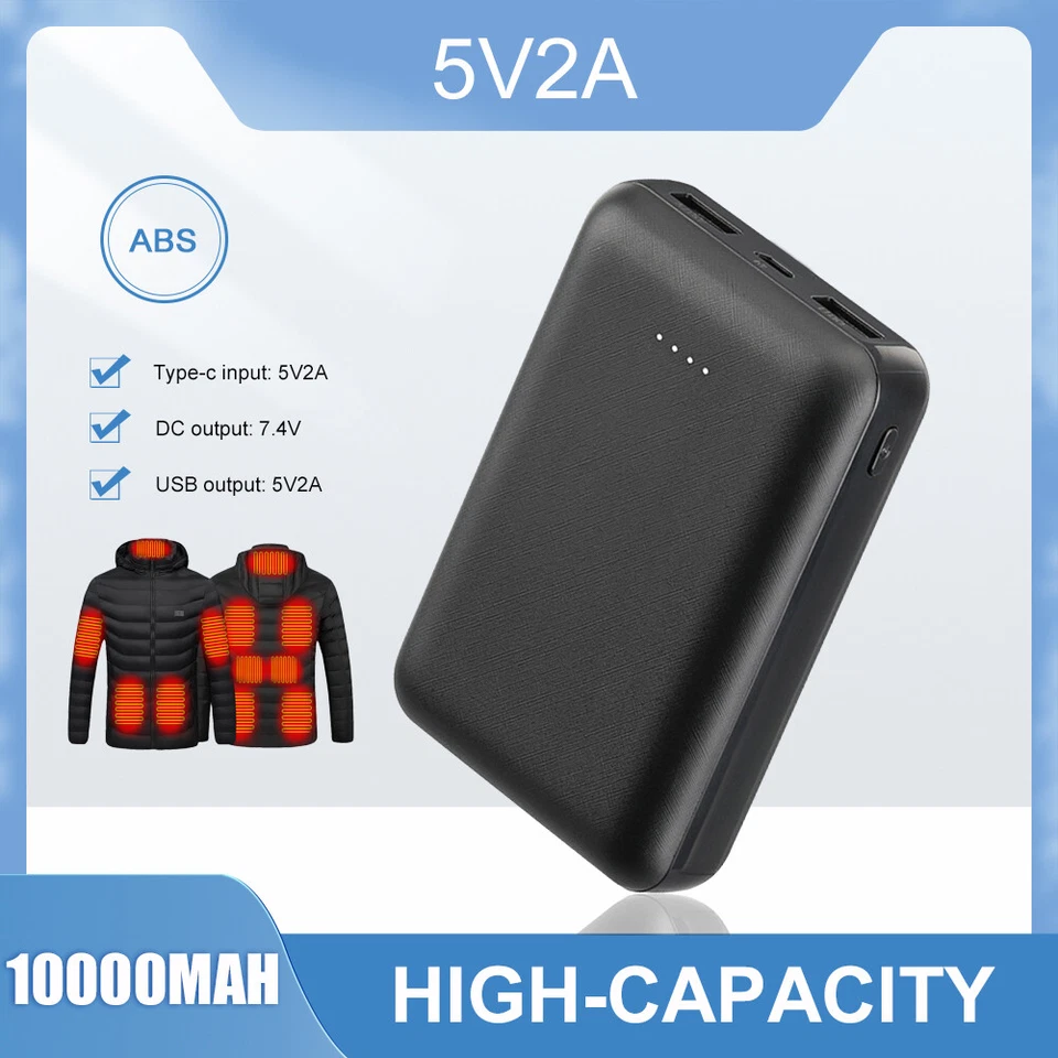 10000mAh Heated Vest 5V/2A Battery Pack Power Bank for Heated Jacket Vest Pant - Image 3 of 4