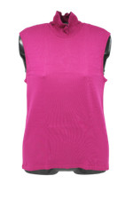 Women's sleeveless jersey, high neck warm cotton SPIDER, magenta cod.074523