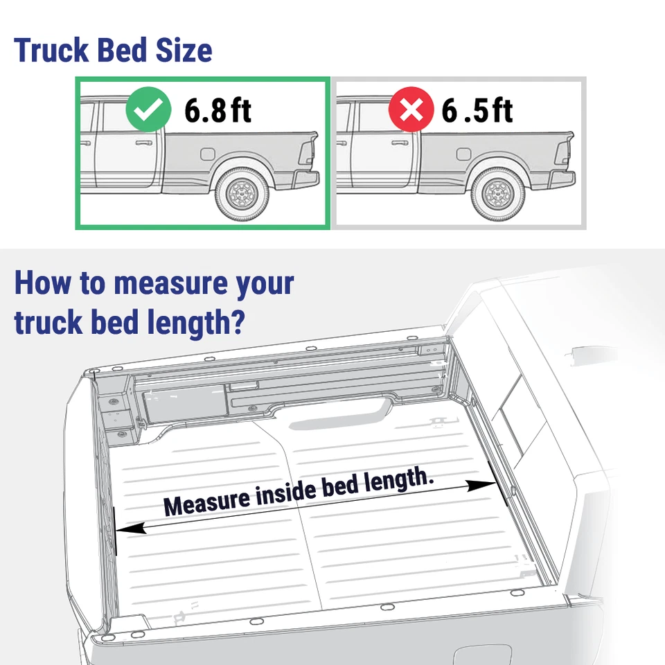 MR Retractable Tonneau Cover for 2008-2026 F250 F350 Super Duty 6.8ft Bed Foto 2 de 4
