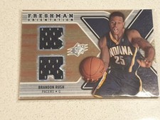 2008-09 SPx Brandon Rush Rookie Dual Jersey card - Indiana Pacers
