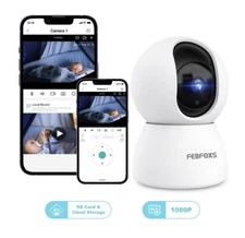 Baby Monitor Security Camera, WiFi Indoor Camera, 360 Degree Smart 1080P Camera