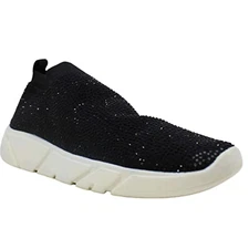 INC International Concepts Kalama Stretch Sneaker Slip On Black Sz 8 M MSRP $90