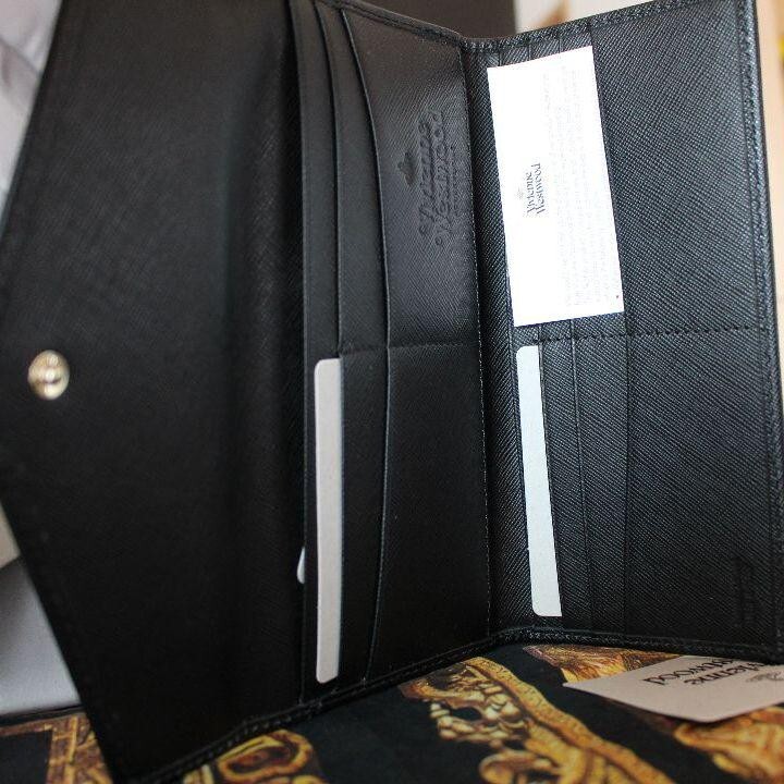 【即発】Vivienne Westwood★PIMLICO★ CHAIN付き長財布 ★BLACK Vivienne Westwood Pimlico Credit Card Long Wallet Leather