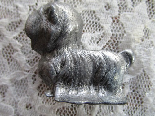 Dog Pewter Figurine Vintage Marked Yorkie - Picture 4 of 6