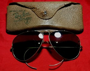 ray ban glasses with red writing inside