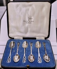 Walker & Hall Sheffield - Desert L&ouml;ffel von 1936 - Sterling Silber