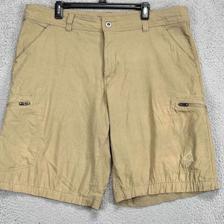 Gerry Cargo Shorts Mens 40 Tan Nylon Blend Hiking Fishing Outdoor Pockets NEW