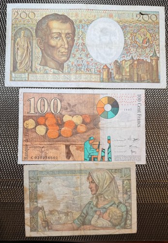 FRANCE LOT DE 3 BILLETS DIFFÉRENTS. ÉTAT D’USAGE (BILL 193) VOIR PHOTOS - Picture 2 of 2