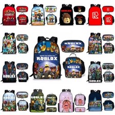 Kids Roblox Game Backpack School Bag Lunch Bag Rucksack Shoulder Bookbag Gift