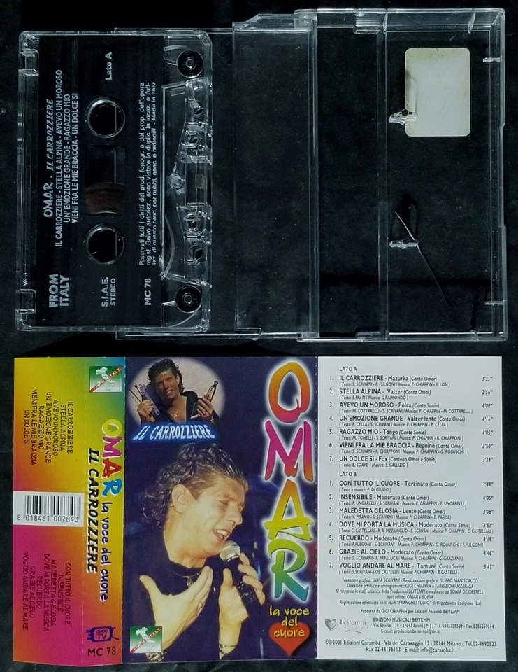 OMAR CODAZZI LA VOCE DEL CUORE "IL CARROZZIERE" MC TAPE 2001 FROM ITALY MC 78 EX - Immagine 2 di 4