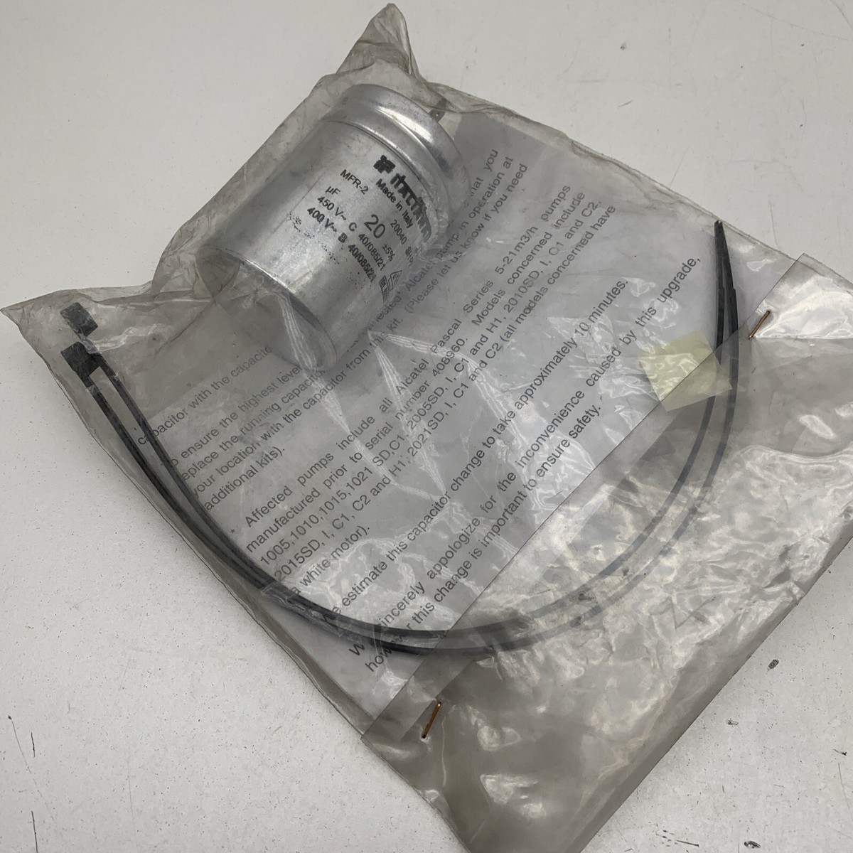Italfarad MFR-2 20040 SH P2 Motor Start Capacitor 20uF 450V 400V