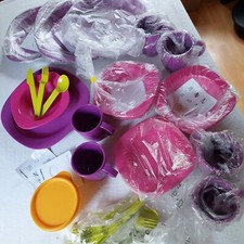 Tupperware Picknick-Set 37 Teile (6 Gedecke, 6 Tassen,  1 Dose) neu