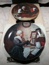 PAIR OF EDWIN KNOWLES COLLECTOR'S PLATES, NORMAN ROCKWELL, GRANDMA & GRANDPA 