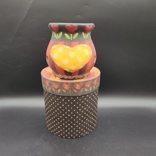 RARE Lang Candles PRIMITIVES Valentines Day ROMANCE Wax Melting Pot 2001 HTF NOS - Picture 4 of 12