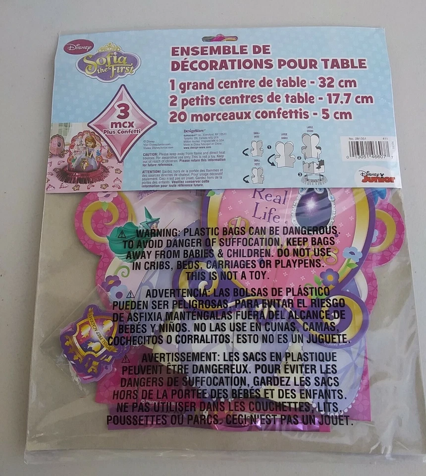 Kit de decoración de mesa Sofía la primera con confeti suministros de fiesta de cumpleaños Foto 2 de 2