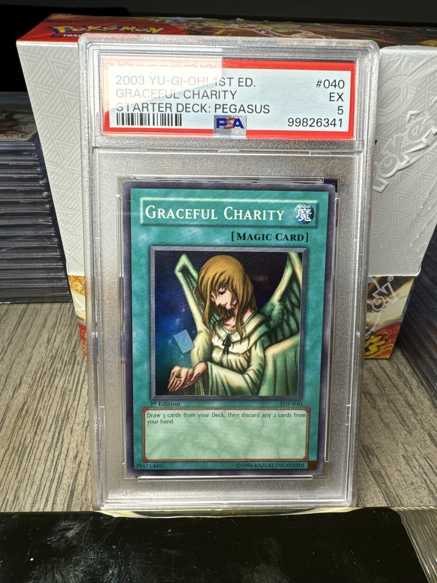 PSA 5 EX Yu-Gi-Oh Graceful Charity 1st Edition SDP #040 | eBay