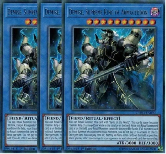 CYHO-EN030 Demise, Supreme King of Armageddon Rare UNL Edition Mint YuGiOh Card