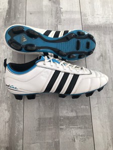 Adidas Adicore FG White Leather Football Cleats Boots US8 UK7 1/2 EUR41 1/3