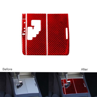 4Pcs Red Carbon Fiber 6 Speed Automatic Gear Shift Cover For Toyota Camry 07-11