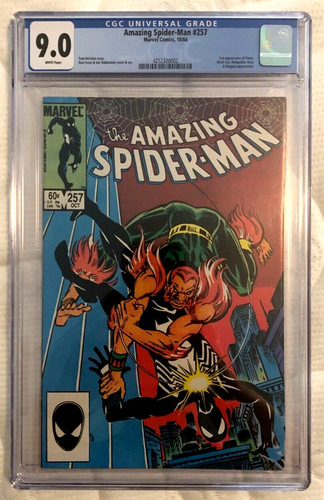 Amazing Spider-Man 257 - CGC 9.0 WPGs- KEY - 1st app of Ned Leeds