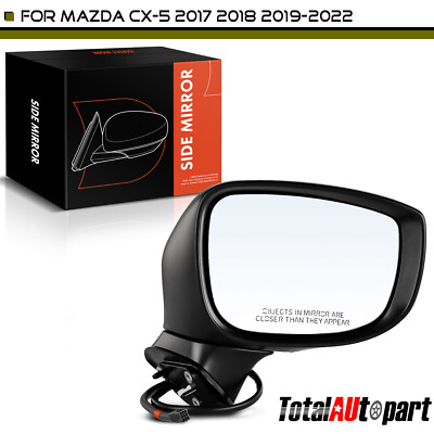 Black Manual Folding Mirror w/ 9 pin for Mazda CX-5 2017-2022