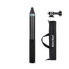 True Carbon Fiber Selfie Stick 14 to 118 inches Super Long 3m Invisible Carbo...