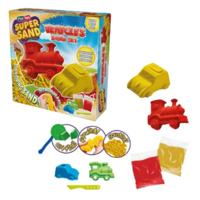 Juego de vehículos Super Sand - arena de juego moldeable no tóxica para niños