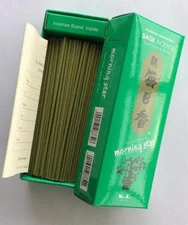 Japanese Nippon Kodo Morning Star SAGE Incense 200 Sticks with Incense Holder