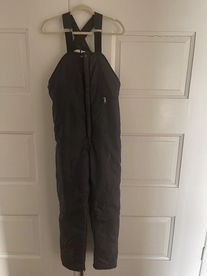 Mono con tirantes vintage paredes al aire libre caza negro para hombre talla pequeña 30-32 como está Foto 2 de 4