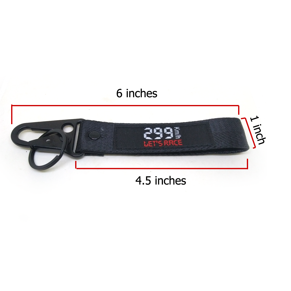 299 kmh keyring keychain with wrist strap car logo mens carabiner FOB