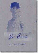 JOSE J.O. BERRIOS 2012 Rize Rookie Autograph Printing Press Plate Auto RC 1/1