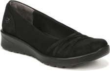Women's Bzees Goody Slip On, Style I7228M1001, Size 8, Color Black Leather