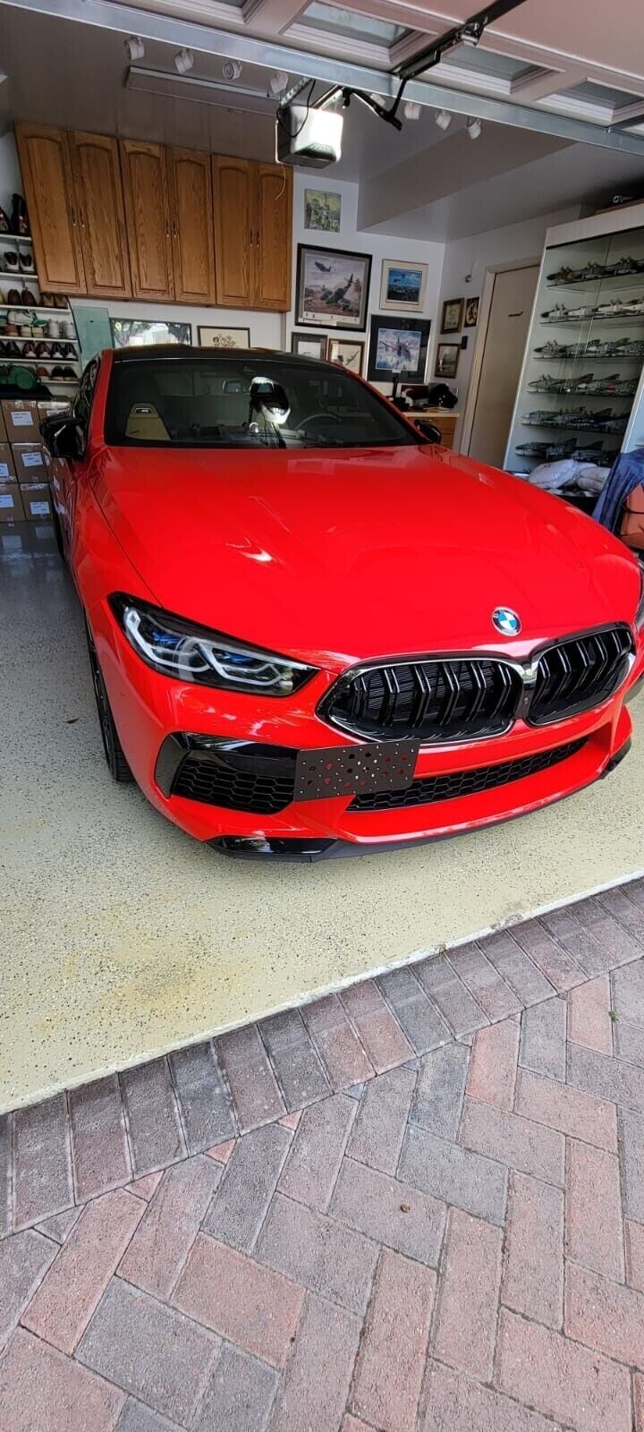 Front Bumper Tow Hook License Plate Mount Bracket Kit For BMW M8 2019