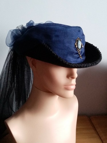 Victorian Style Ladies Hat Riding Hat 